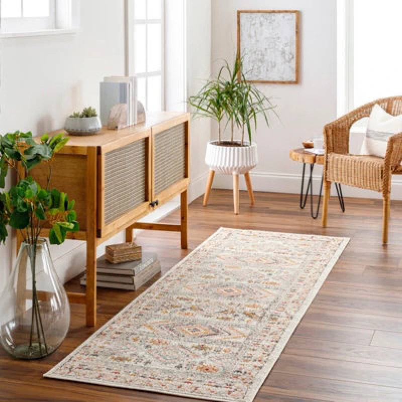 Image of Livabliss Scandi Modern Boho Brick Evelyn Runner Rug 80 X 220 Cm - Easy Care, Non Shedding, Ideal For Hallway Or Beside The Bed