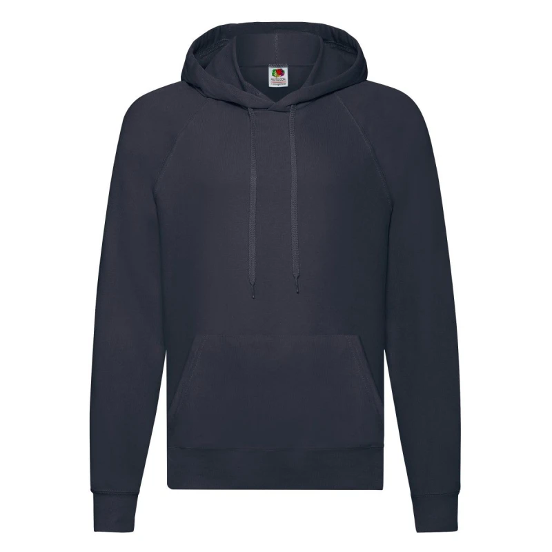 Image of Fruit Of The Loom Fruit of the Loom Men Lightweight Hooded Sweatshirt in Mid Navy Size: Small Mid Navy S Male 5063425979882
