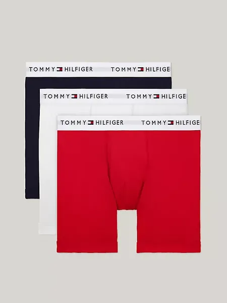 Image of Tommy Hilfiger Three-Pack Stretch-Cotton Boxer Trunks - XXL Multi Underwear and Nightwear male UM0UM027630UC XXL