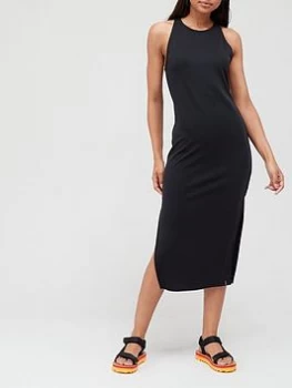 Image of Superdry Strap Back Midi Dress - Black, Size 8, Women