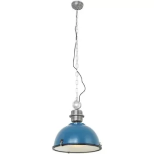 Image of Sienna Tough Guy Dome Pendant Ceiling Lights Blue Fuchsia, Glass Matt, Metal