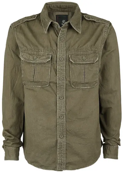 Image of Brandit Vintage Shirt Longsleeve olive L Men