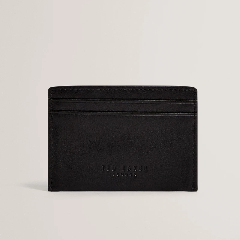 Image of Ted Baker Ted Leather C/Holder Sn62 Black male One Size