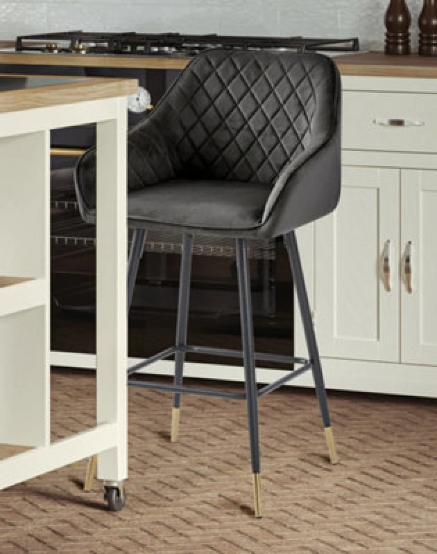 Image of Baumhaus Bar Stool - Gun Metal Grey (Pack Of Two)