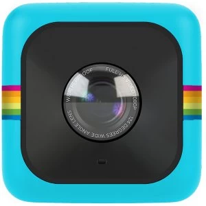 Image of Polaroid Cube+ WiFi 1440p Lifestyle Action Camera with MicroSD Card and Polaroid Bumper Case - Blue