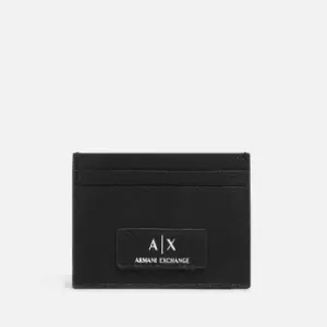 Image of Armani Exchange Logo Faux Leather Cardholder