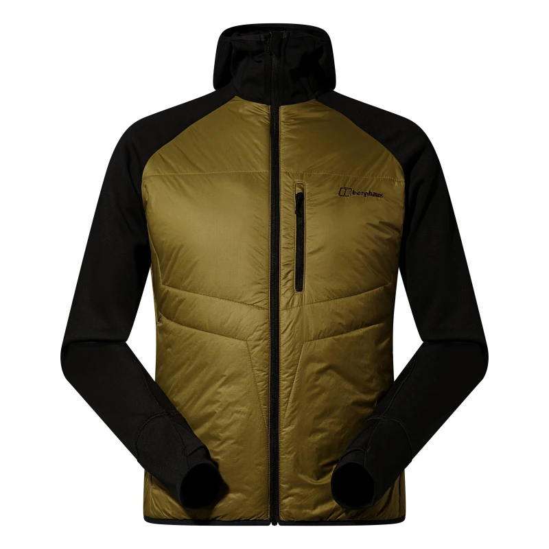 Image of Berghaus Mens Trawden Weather-Resistant Hybrid Jacket Oak Moss male Small