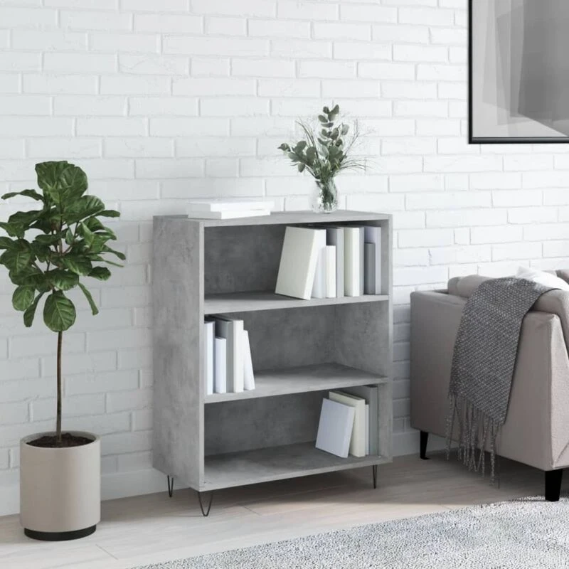 Image of VIDAXL Bookcase Concrete Grey 69.5x32.5x90cm Engineered Wood Vidaxl 8720845866433