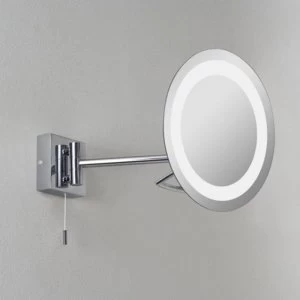 Image of 1 Light Adjustable Magnifying Bathroom Mirror Light Polished Chrome IP44, G9