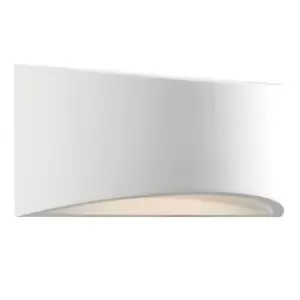 Image of 300mm LED Wall Light Warm White Primed White (ready to paint) Curved Bed Lamp