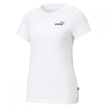 Image of Puma Small Logo T Shirt Ladies - White