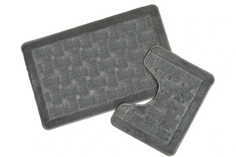 Image of EMMA BARCLAY Orkney Silver Bath Mat and Pedestal Set 12401385