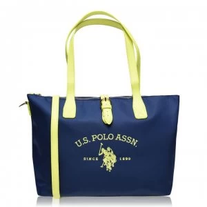 Image of US Polo Assn Partisan Medium Tote Bag - NAVY/YELLOW 220