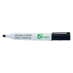Image of Eco Drywipe Marker Chisel Tip 2 5mm Line Black Pack 10 938128
