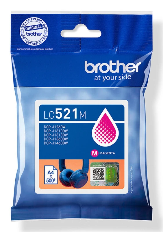 Image of Brother LC521M Magenta Ink Cartridge (Original)