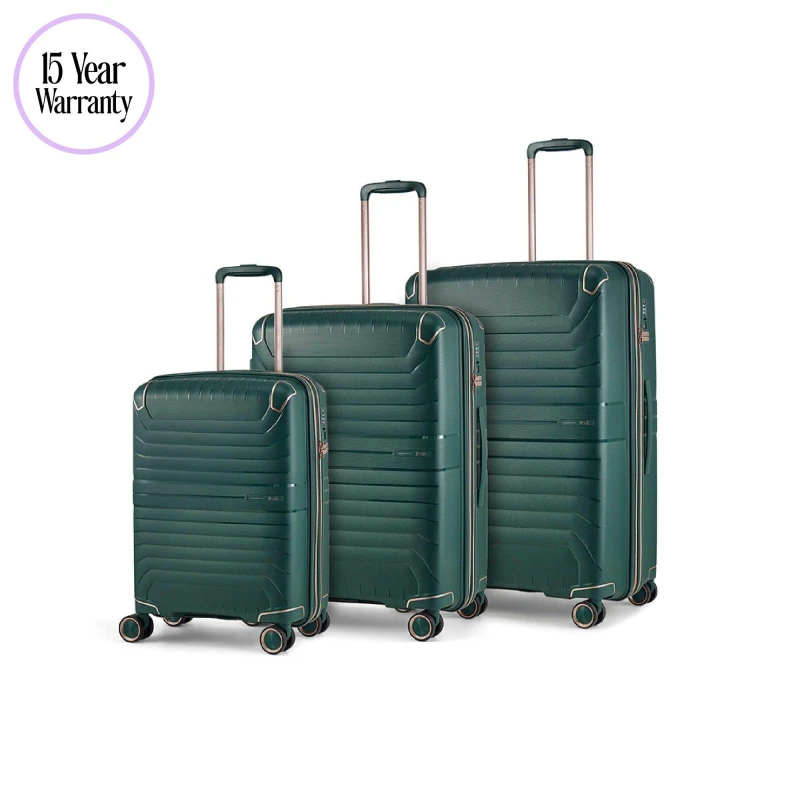 Image of Rock Astrid Suitcase Green Hard Suitcases 3pc Set Green 42914715000