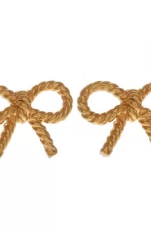 Image of Ladies Olivia Burton Gold Plated Sterling Silver Vintage Bow Earrings OBJ16VBE01