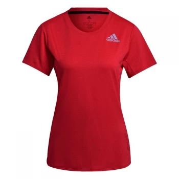 Image of adidas HEAT. RDY Running T-Shirt Womens - Vivid Red
