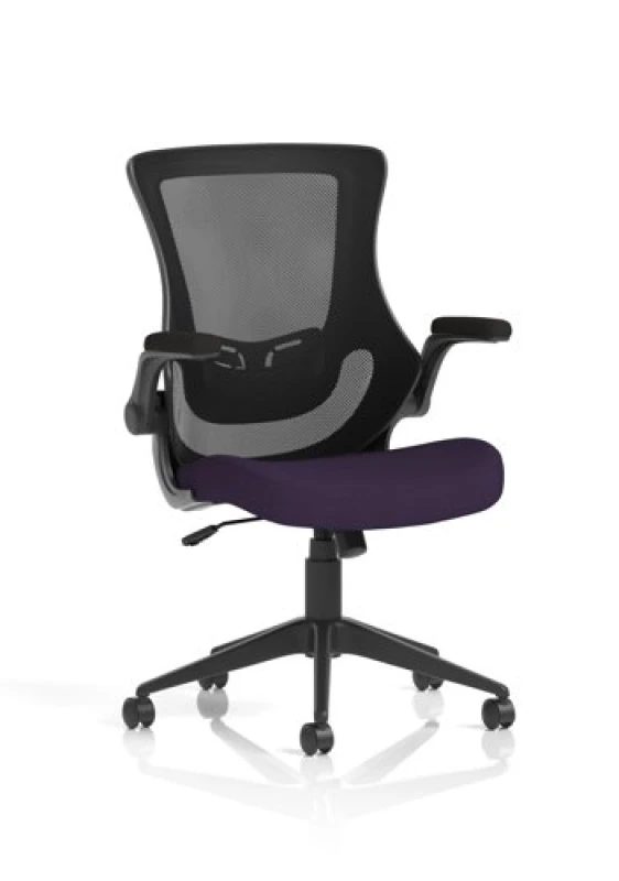 Image of Orbit Orbit Black Mesh Back Chair Bespoke Colour Seat Tansy Purple KCUP2144