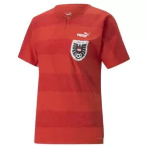 Image of Puma x Liberty Austria Authentic Home Shirt 2022 2023 Womens - Red