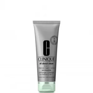 Image of Clinique All About Clean 2-in-1 Charcoal Mask and Scrub 100ml