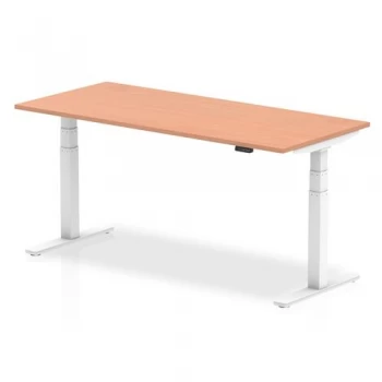 Image of Trexus Sit Stand Desk Height-adjustable White Leg Frame 1800800mm