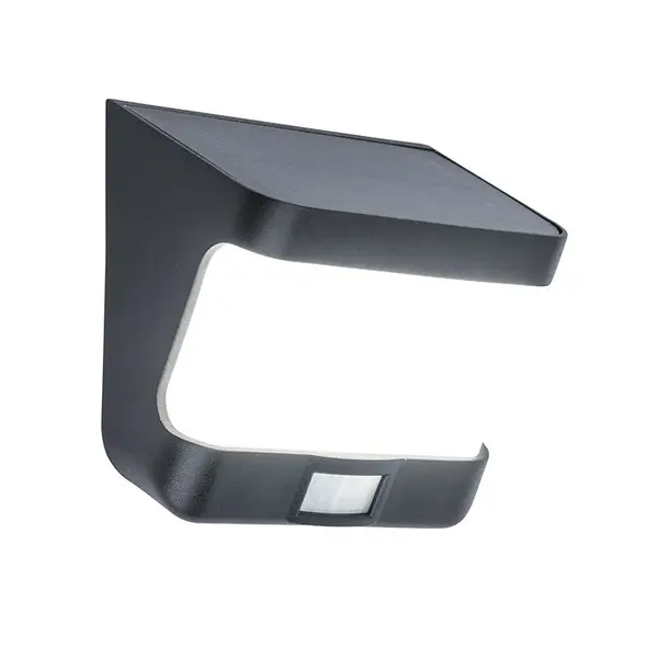 Image of Lutec Lutec Try Solar LED Outdoor Wall Light with PIR Sensor - Dark Grey