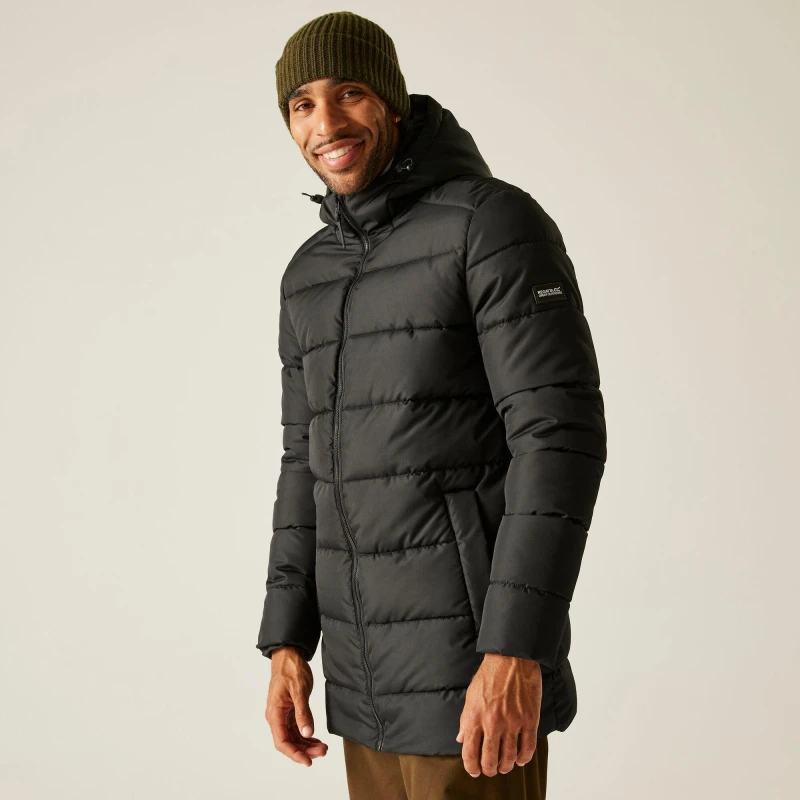 Image of Regatta Regatta Men Lakiver' Padded Jacket in Jet Black Size: large Jet Black L Male 5063019775197