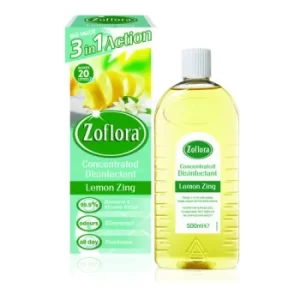 Image of Zoflora Disinfectant Lemon Zing 500ml (Pack of 12) RY20957