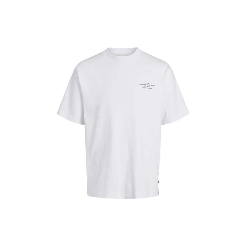 Image of Jack and Jones Chad Branding Tee Shirt Regular Fit T-Shirts Sml White 29366401055