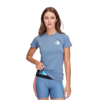 Image of Body Glove Motion Short Sleeve Rash Guard Womens - Blue