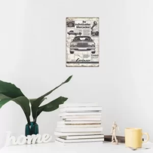 Image of Car Multicolor Decorative Metal Wall Accessory