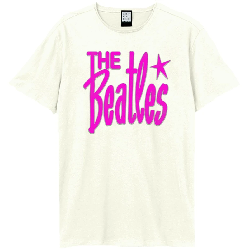 Image of Amplified Amplified Men Retro Logo The Beatles T-Shirt in White Size: X-Small White XS Male 5063693952556
