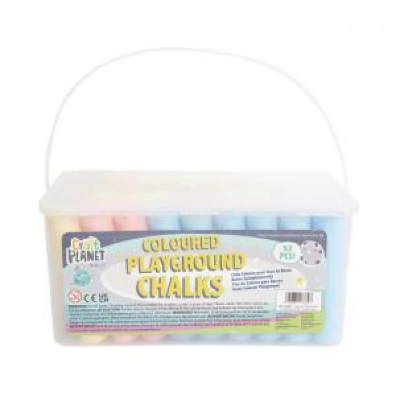 Image of Craft Planet Coloured Playground Chalk Assorted (52 Pack) CPT 714104