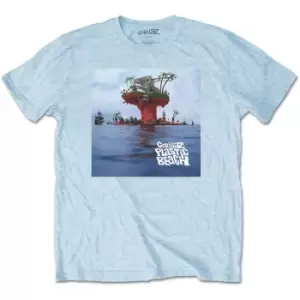 Image of Gorillaz - Plastic Beach Unisex XX-Large T-Shirt - Blue