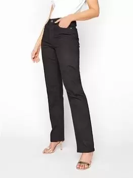 Image of Long Tall Sally Ruby Straight Leg Jean 38, Black, Size 18, Length 36, Women