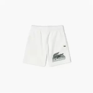Image of Lacoste Lacoste Crocodile Shorts Juniors - White
