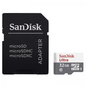 Image of SanDisk 32GB Class 10 Ultra Micro SD Card with Adapter