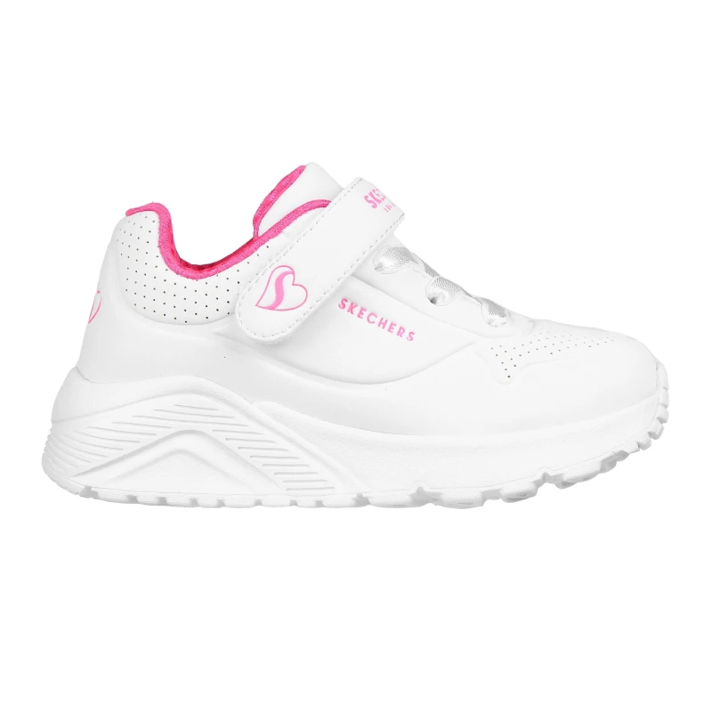 Image of Skechers Gore & Strap Fashion Embossed Sneak Low-Top Trainers Girls Pink/White female C4 (21)