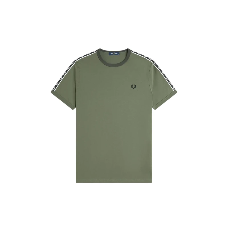 Image of Fred Perry T-Shirt Fred Perry Contrast Tape Ringer Vert Male S