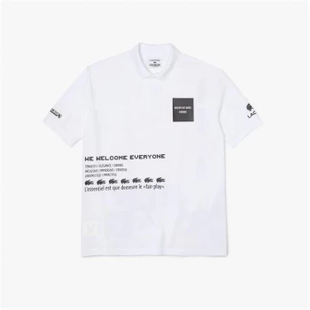 Image of Lacoste Lacoste Minecraft Mono Polo Shirt - White