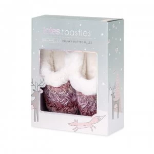 Image of Totes Totes Chunky Knit Mule Ld - Pink