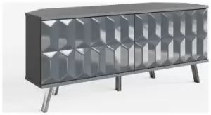 Image of Frank Olsen Elevate 2 Door Corner TV Unit - Grey