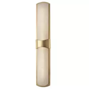 Image of Valencia LED Wall Sconce Brass, Alabaster, 3000K