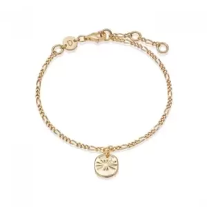 Image of Treasures Sunburst Charm 18ct Gold Plated Bracelet TBR02_GP