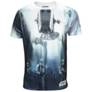 Image of Star Wars Rogue One Mens Stormtroopers Battle T-Shirt - White - S