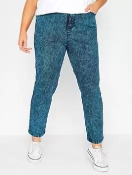 Image of Yours Acid Wash Mom Jean - Blue Size 22, Women