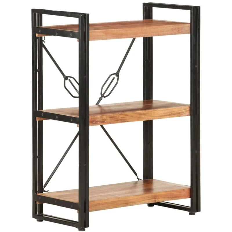 Image of VIDAXL 3-Tier Bookcase 60x30x80cm Solid Acacia Wood Vidaxl 8720286200599