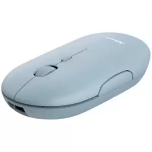 Image of Trust PUCK Wireless mouse Bluetooth , Radio Optical Blue 4 Buttons 1600 dpi