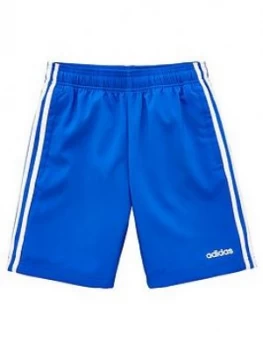 Image of Adidas Childrens 3 Stripe Shorts - Blue